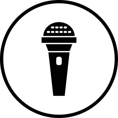 Mikrofon. Web simgesi basit tasarım