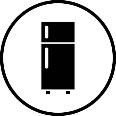Buzdolabı simgesi, vektör çizimi