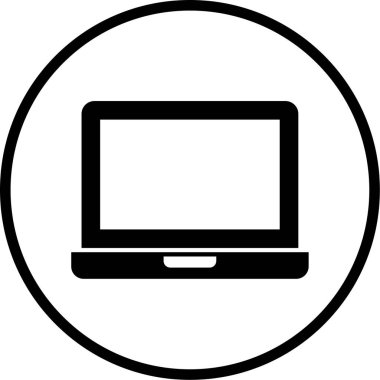 Bilgisayar. Web simgesi basit illüstrasyon