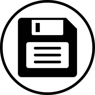  Disk simgesi, vektör çizimi