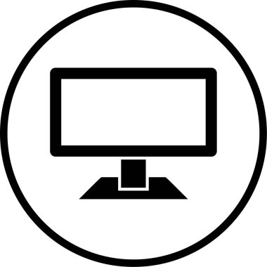 Bilgisayar. Web simgesi basit illüstrasyon