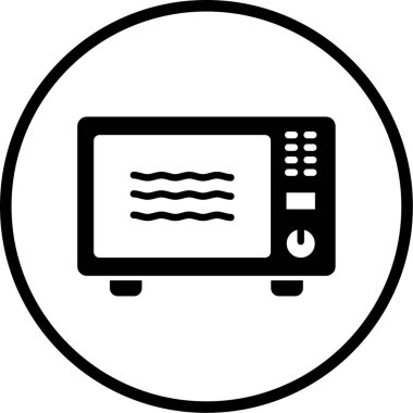 Mikrodalga fırın kutsal kişilerin resmi, vektör çizim