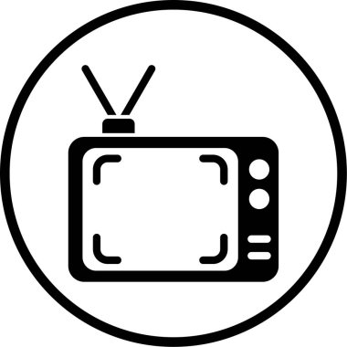 Televizyon. Web simgesi basit illüstrasyon
