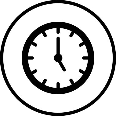 Saat. Web simgesi basit illüstrasyon