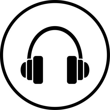 Modern kulaklıkların vektör çizimi k simgesi