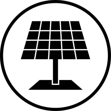 Güneş paneli. Basit resimleme