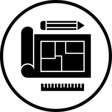 Planların vektör çizimi modern simge