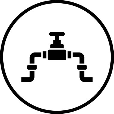 Su musluğu simgesinin vektör illüstrasyonu