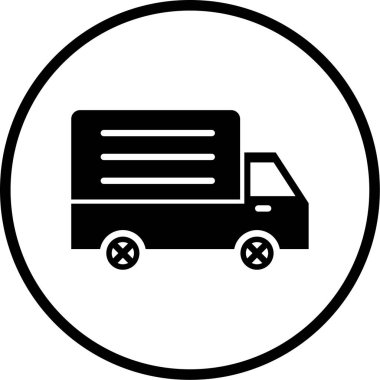 Teslimat Arabası. Basit illüstrasyon