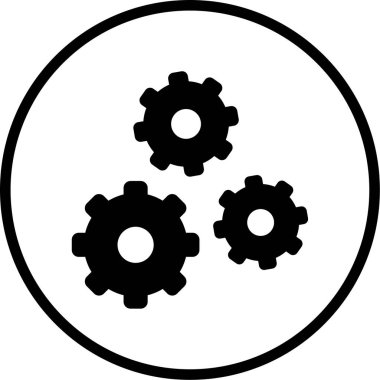 Dişliler. Web simgesi basit illüstrasyon