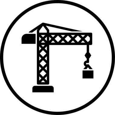 İnşaat vinç simgesi. vektör çizim