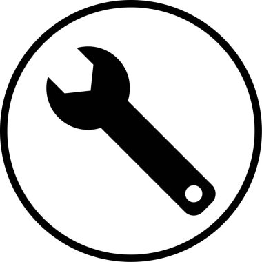 İngiliz anahtarı. Web simgesi basit illüstrasyon