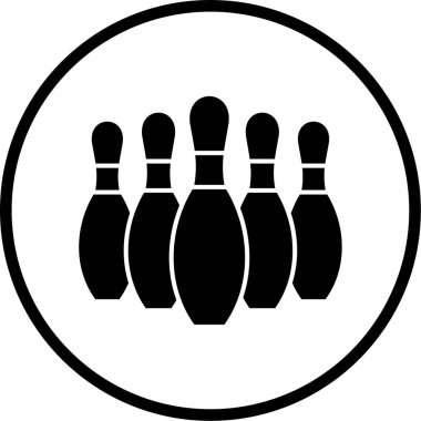 Bowling ikonu vektör illüstrasyonu