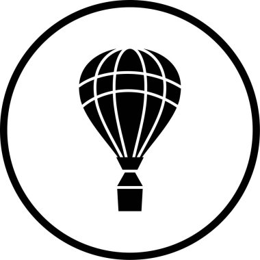sıcak hava balonu simgesi, vektör illüstrasyonu