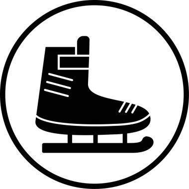 Buz pateni bot ikonu. vektör illüstrasyonu