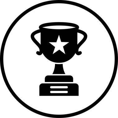 Kupa. Web simgesi basit illüstrasyon