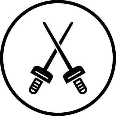 Rapiers simgesinin vektör illüstrasyonu