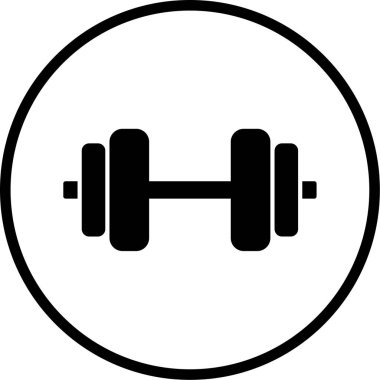 dambıl simgesi, basit vektör illüstrasyonu