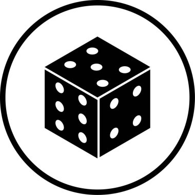 zar. Web simgesi basit illüstrasyon