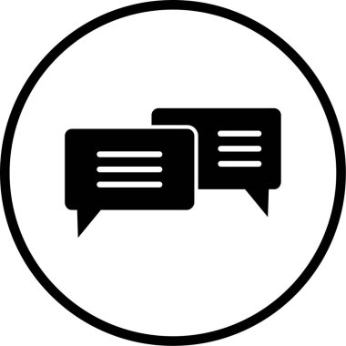 Konuş. Web simgesi basit illüstrasyon