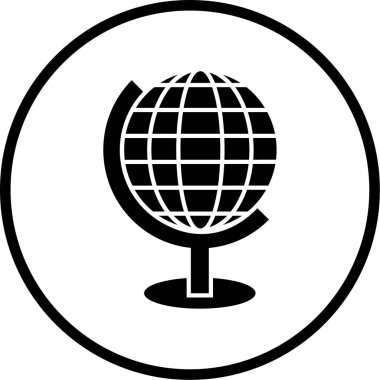 Küre. Web simgesi basit illüstrasyon