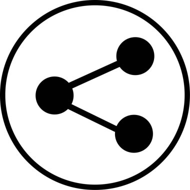 Paylaş. Web simgesi basit illüstrasyon