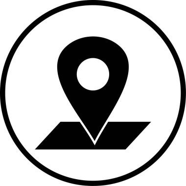 Harita iğnesi. Basit resimleme