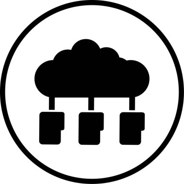 Bulut. Web simgesi basit illüstrasyon