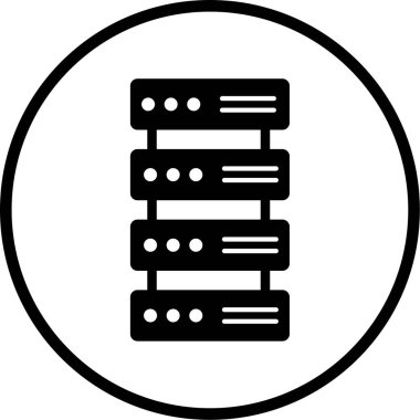 veritabanı. Web simgesi basit illüstrasyon