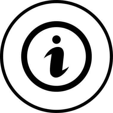 Bilgi simgesinin vektör illüstrasyonu 