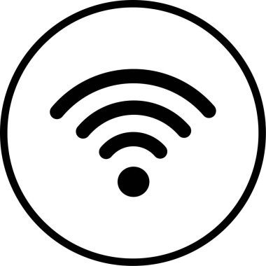 Kablosuz. Web simgesi basit illüstrasyon