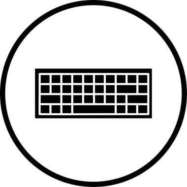 Klavye. Web simgesi basit illüstrasyon