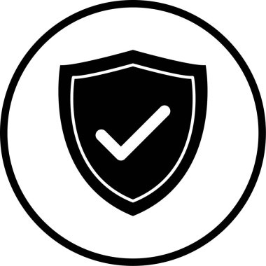 Kalkan. Web simgesi basit illüstrasyon