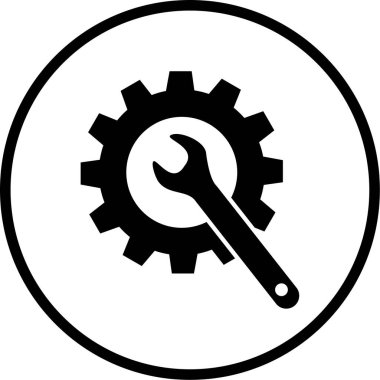 Ayarlar. Web simgesi basit illüstrasyon