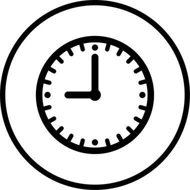 Saat. Web simgesi basit illüstrasyon