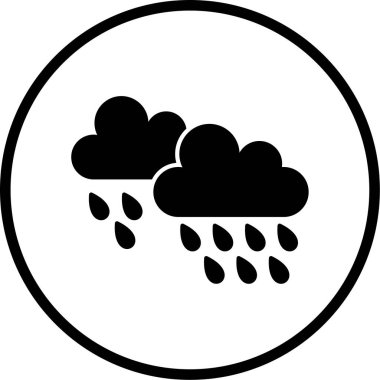 Yağmur. Web simgesi basit illüstrasyon