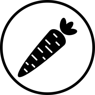 Havuç simgesi, vektör çizimi