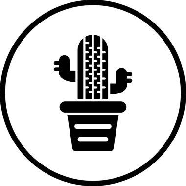 Kaktüs. Web simgesi basit illüstrasyon