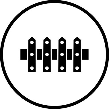 Çit. Web simgesi basit illüstrasyon