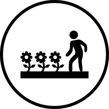 Bir bahçe simgesinin vektör illüstrasyonu