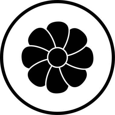 Çiçek. Web simgesi basit illüstrasyon