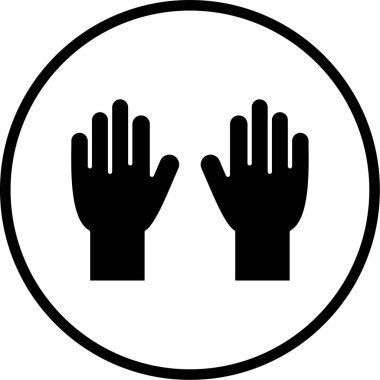 Eldiven simgesinin vektör çizimi