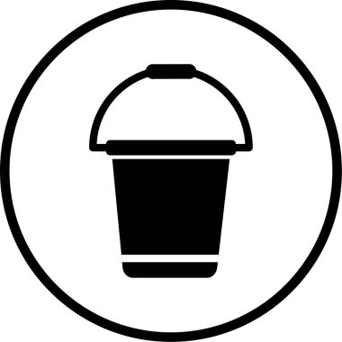 Kova. Web simgesi basit illüstrasyon