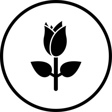  Kişisel ve ticari kullanım için çiçek illüstrasyon simgesi.