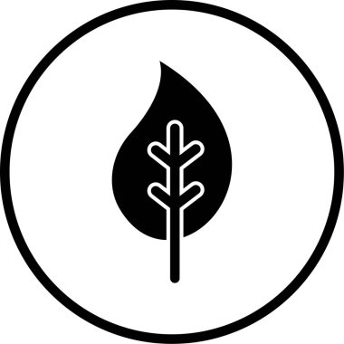 Yaprak. Web simgesi basit illüstrasyon