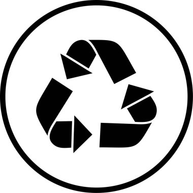 Geri dönüşüm simgesi vektör resimlemesi