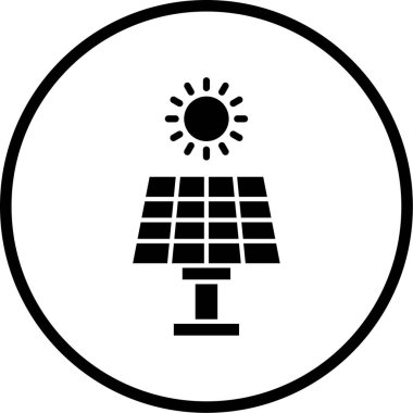 Güneş paneli. Basit resimleme
