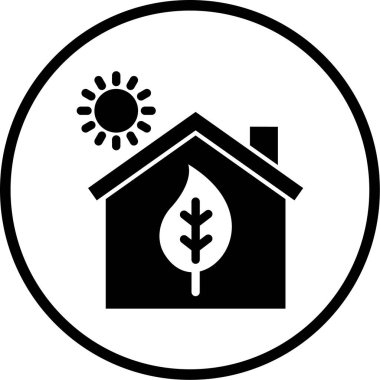 Bir ev simgesinin vektör illüstrasyonu