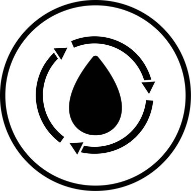 Bir damla simgesinin vektör illüstrasyonu