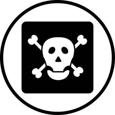 Bir kafatası simgesinin vektör çizimi